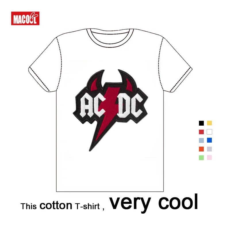 

Summer New Hot Kids Band Rock T-shirt O-Neck Short Red T Shirt ACDC Graphic Heavy Metal Tops Tee Kids Baby T Shirts 3-12 Years