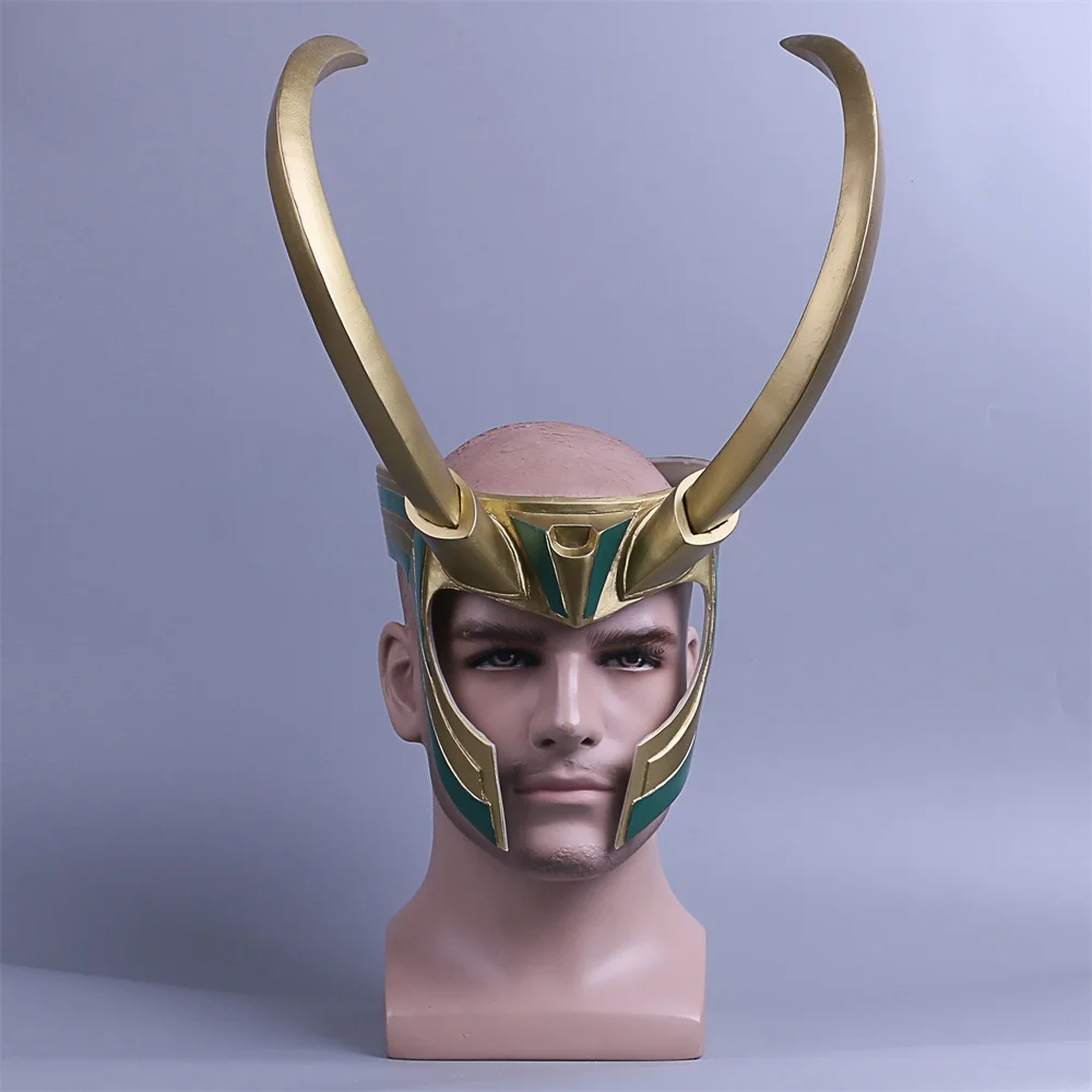 Thor Loki шлем для косплея маска косплей реквизит из ПВХ полная головка съемная маски