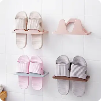 

Simple Paste Shoe Shelf Bathroom Creative Stereo Wall Shoe Organizer Living Room Shoe Storage Rack