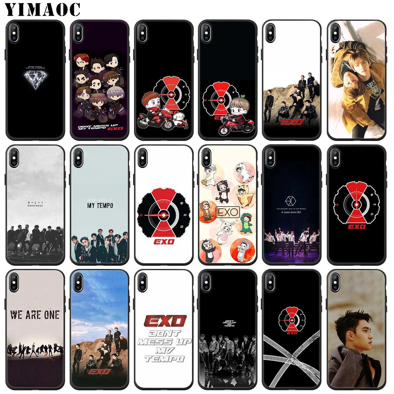 

YIMAOC EXO 5 Don't Mess Up My Tempo Soft Silicone Phone Case for iPhone 11 Pro XS Max XR X 6 6S 7 8 Plus 5 5S SE 10 Black Cover