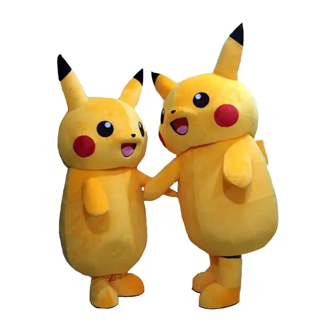 

2018 Top Grade Deluxe Pikachu Mascot Costume Cartoon Character Costumes Mascot Costume Fancy Dress Party Suit
