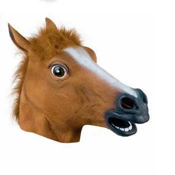 

Creative Halloween Mask Prom Latex Horse Head Mask Animal Headgear Horse Mask Halloween Holiday Supplies