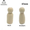 50pcs Men Woman Mixed Plain Blank Natural Wood People Peg Dolls Unpainted Figures Wedding Cake Family Peg Dolls Christmas Gift ► Photo 3/6