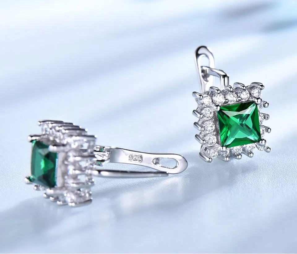 UMCHO Emerald 925 sterling silver jewelry set for women S019E-1 (6)