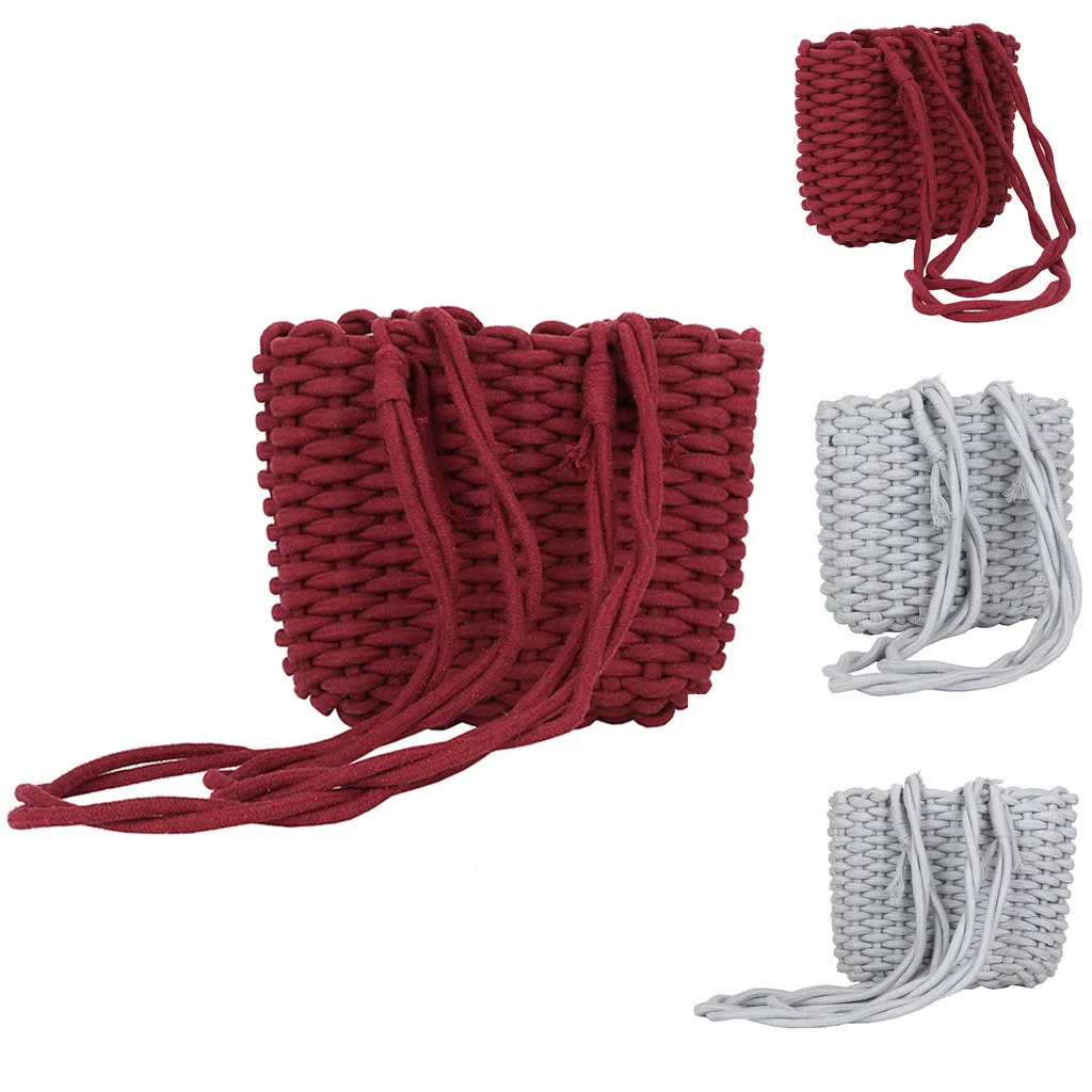 

Maison Fabre Women Bag 2019 Women Summer Weaving Open Bag Casual Solid Color Hand Bag Simple Wild Shoulder Bag Apr22