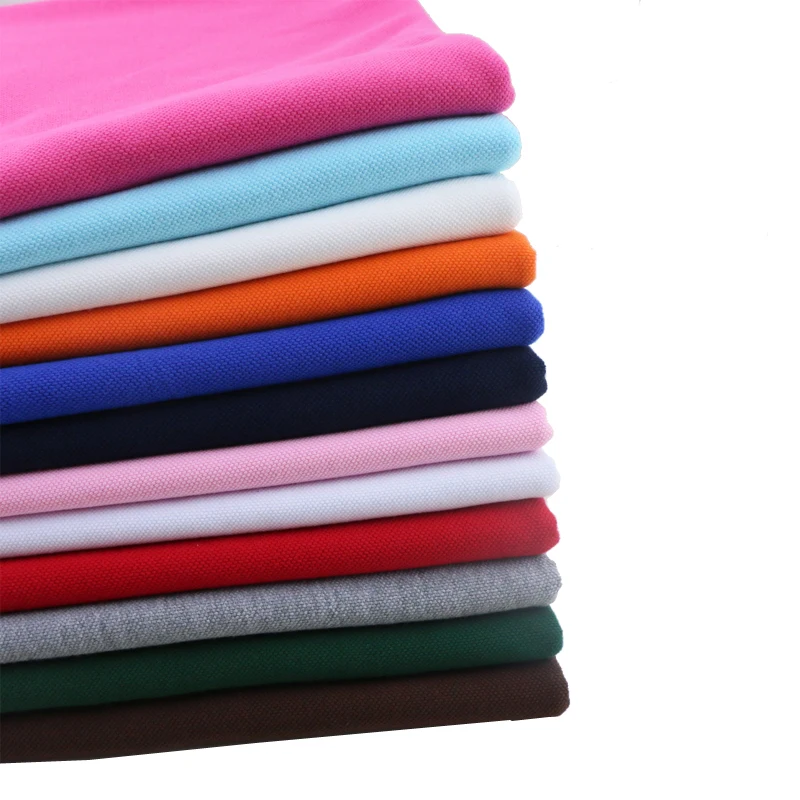 

100% Cotton Knit Pique Fabric Summer POLO T-shirt Cloth Breathable moisture wicking