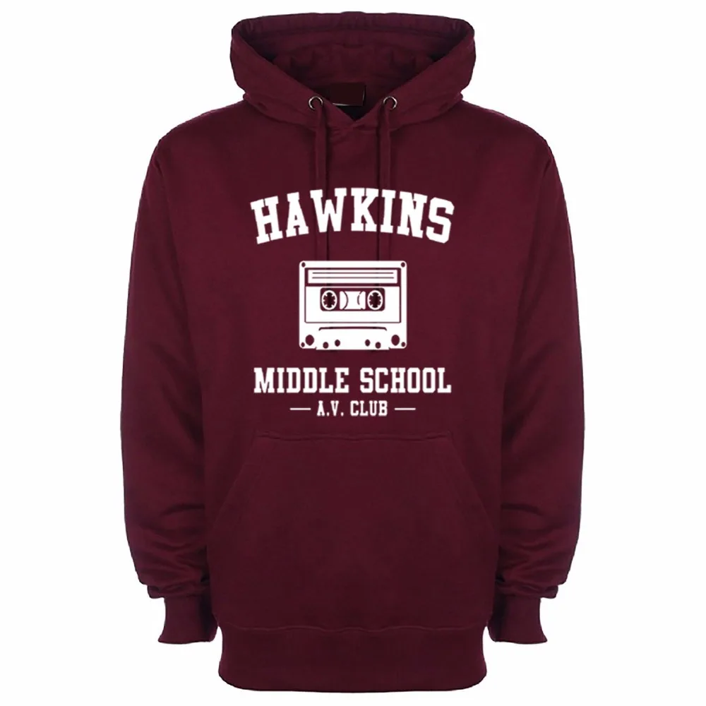 hawkins middle school av club hoodie