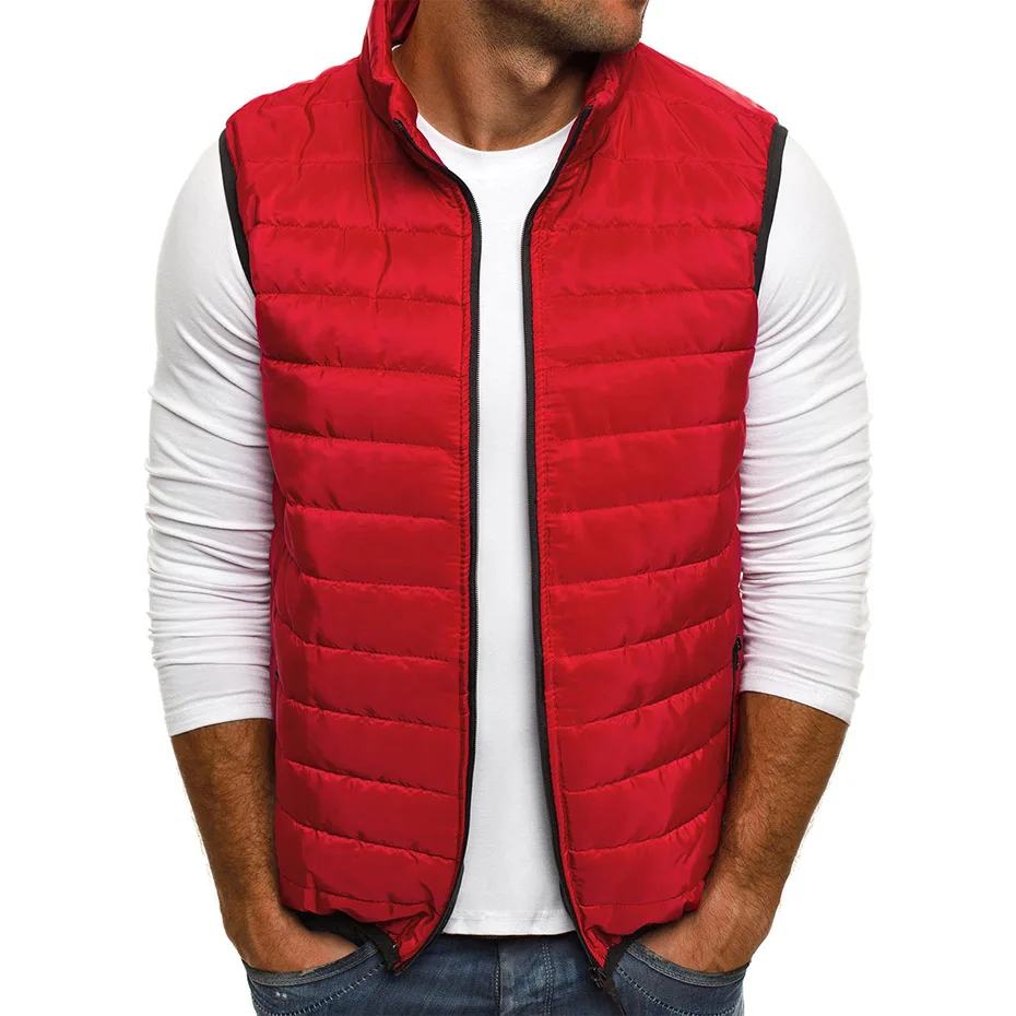 Kopen Zogaa Heren Vest Toevallige Bovenkleding Herfst Jassen Vesten Jas Heren Mouwloos Vest Mannen Parka Jassen Rits Jassen 4XL 5XL