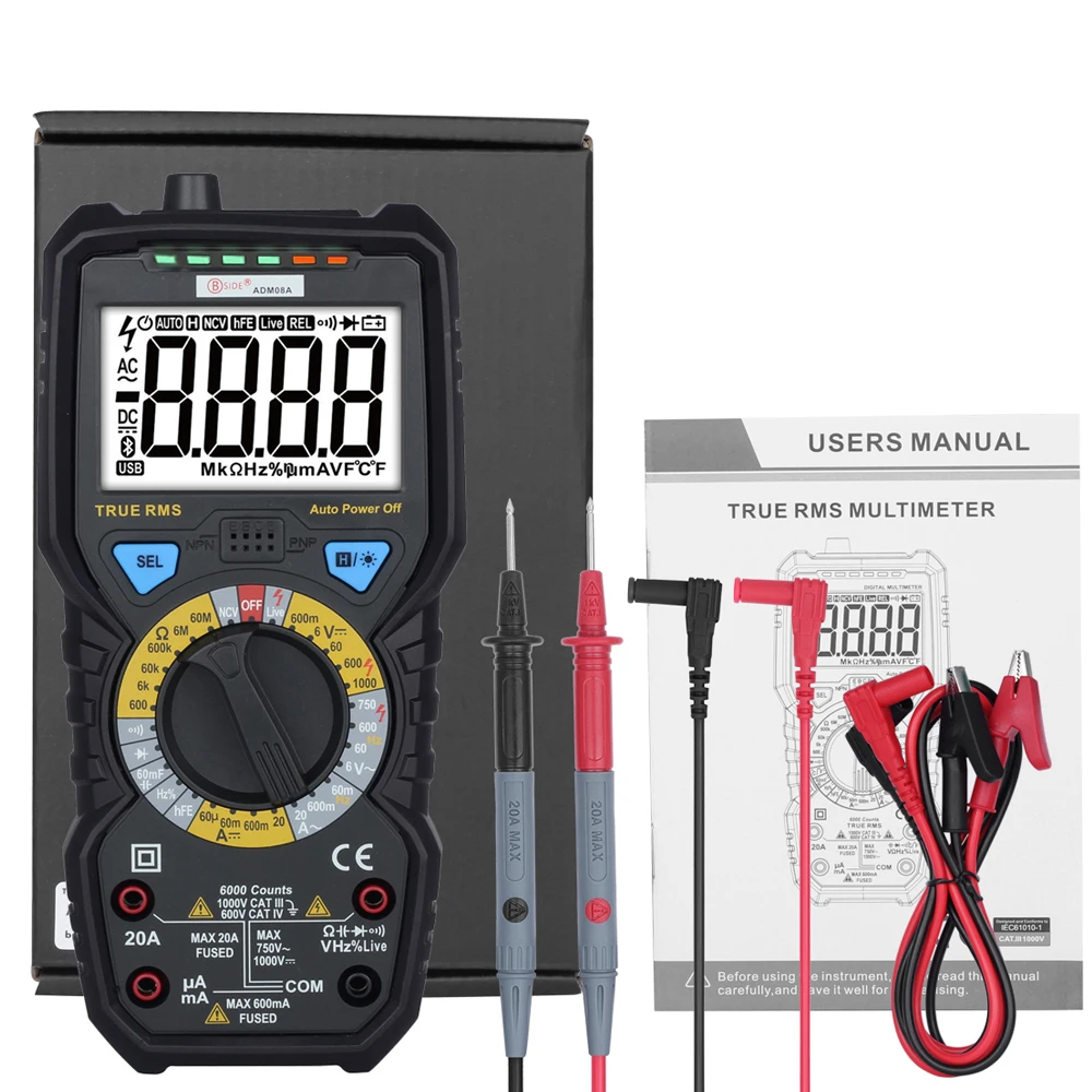 ADM08A True RMS Value Digital Multimeter DC/AC Capacitance Frequency