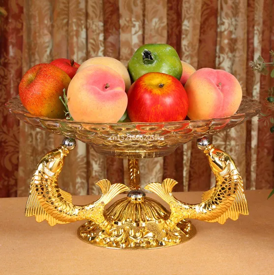 

European fruit tray Creative fruit bowl Goldfish bowl KTV compote candy dishes fashion plate of European fruit cake