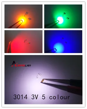 

2500pcs/lot 5 Colors 3014 3V SMD Led Super Bright Red/Green/Blue/Yellow/White Water Clear LED Light Diode