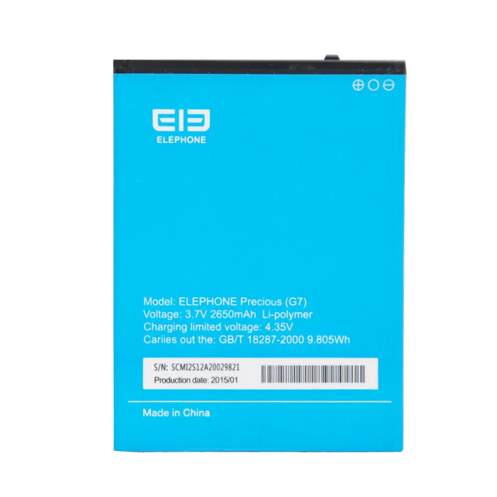 

100% Original Backup Elephone G7 Battery For Elephone G7 2650mAh Smart Mobile Phone+ + Tracking Number+ In Stock