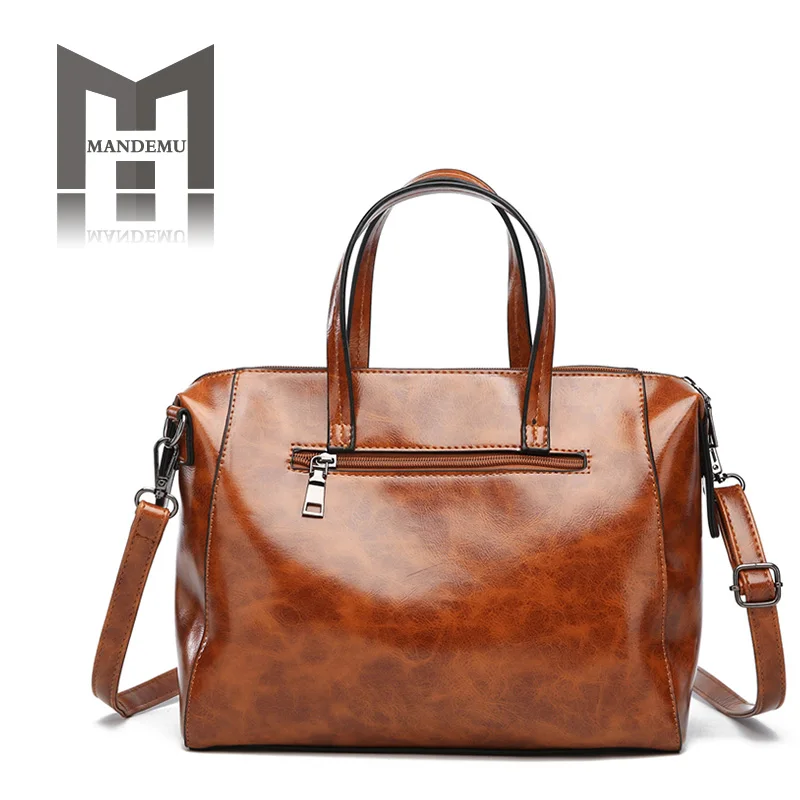 

Women Shoulder Bags Fashion Women Handbags Oil Wax Leather Large Capacity Lady Casual Totes Bag Pu Leather Female Messenger bag