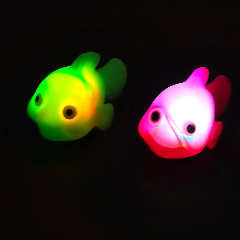 

Baby Bath Toy Flashing Floating Water Dolphin Goldfish Induction LED Lighting Up Kids Beach Pool Shower Play Toys for Children