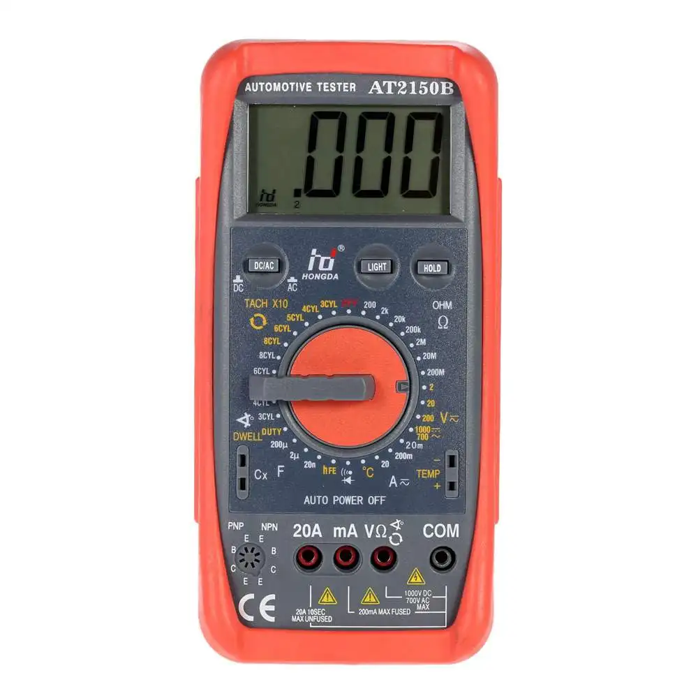 

AT2150B Automotive Meter Tester Digital Multimeter Tachometer Cap Sensor w/ LCD Backlight