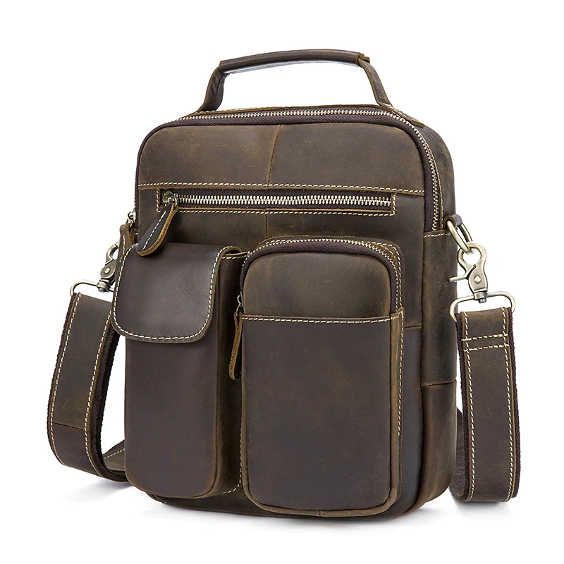 COMFORSKIN Bolsa Masculina Premium Genuine Crazy Horse Leather Guaranteed 2018 European American Men Messenger Bags Hot Sales