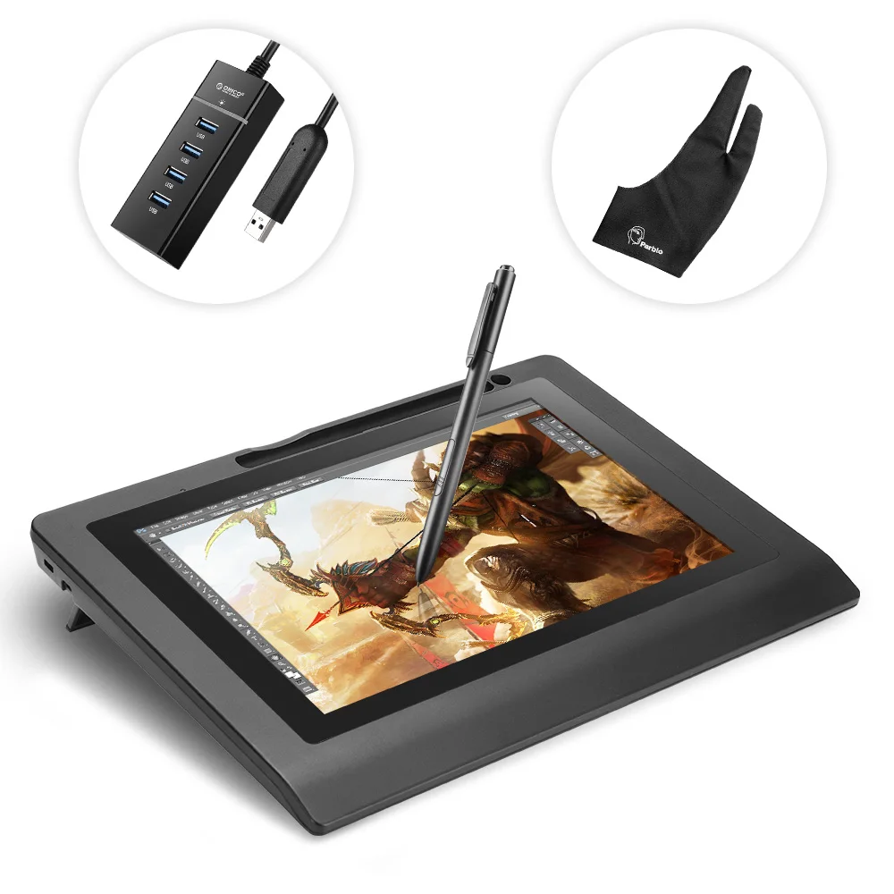 Parblo Coast10 10.1 Art Design USB Graphic Tablet Monitor ...