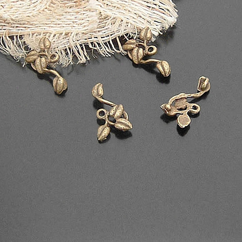 

(20962)30PCS 12x10MM Antique Bronze Zinc Alloy Tree Leaf Leaves Charms Pendants Diy Jewelry Findings Accessories Wholesale