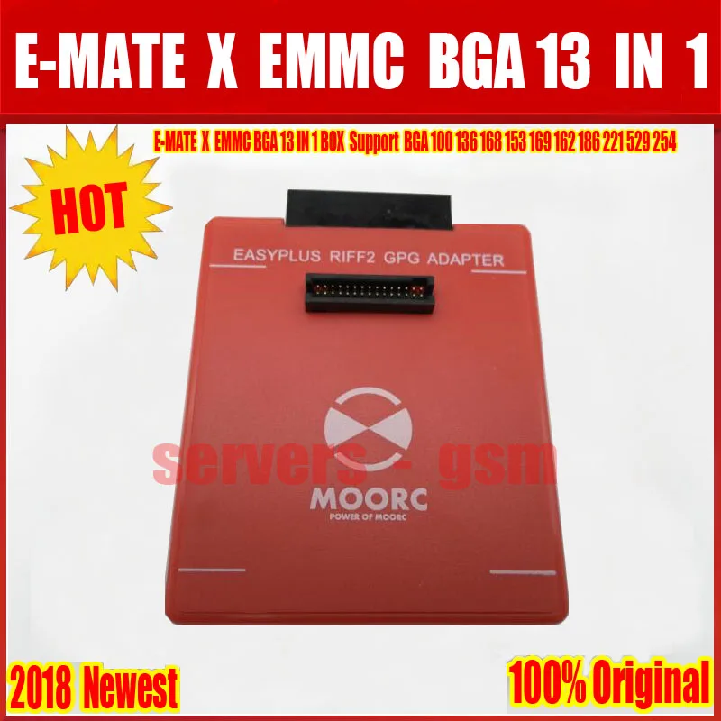 E-MATE X памяти на носителе EMMC BGA 13 IN1 Поддержка BGA100 136 168 153 169 162 186 221 529 254 для легкий JTAG плюс UFI коробка Riff