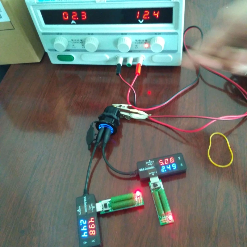 QC 3.0 الألومنيوم دراجة نارية قارب سيارة 2 شاحن يو اس بي LED الفولتميتر ل هاتف لوحي QC 3.0 الألومنيوم دراجة نارية قارب سيارة 2 شاحن يو اس بي LED الفولتميتر ل هاتف لوحي