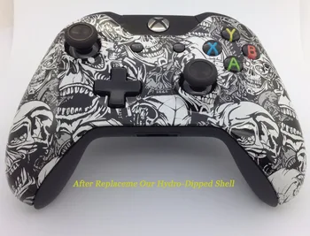 

10Pcs/Lot Front Shell White ZOMBIE Hydro Dipped Original Shell for Xbox One Controllers Fits w/ 3.5mm Port & without 3.5mm Port