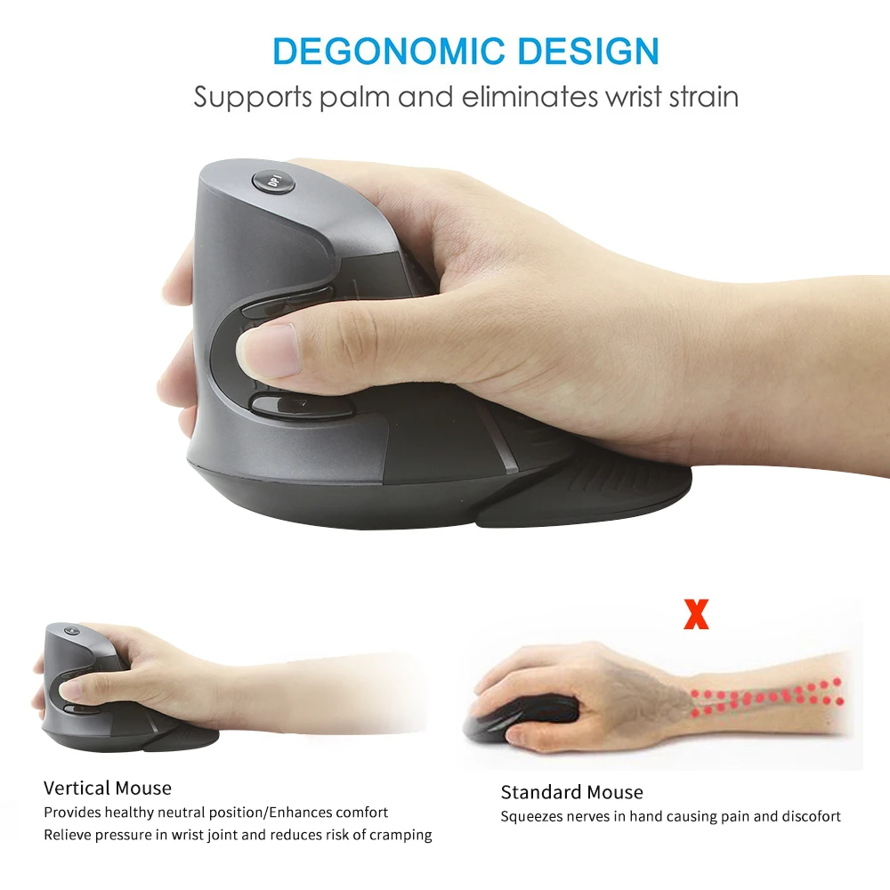 Delux M618 Wireless Mouse 2.4g Ergonomic Vertical Mouse 1600 DPI Wireless Gaming Mice Computer USB Optical Mause for PC Laptop Delux M618 Wireless Mouse 2.4g Ergonomic Vertical Mouse 1600 DPI Wireless Gaming Mice Computer USB Optical Mause for PC Laptop