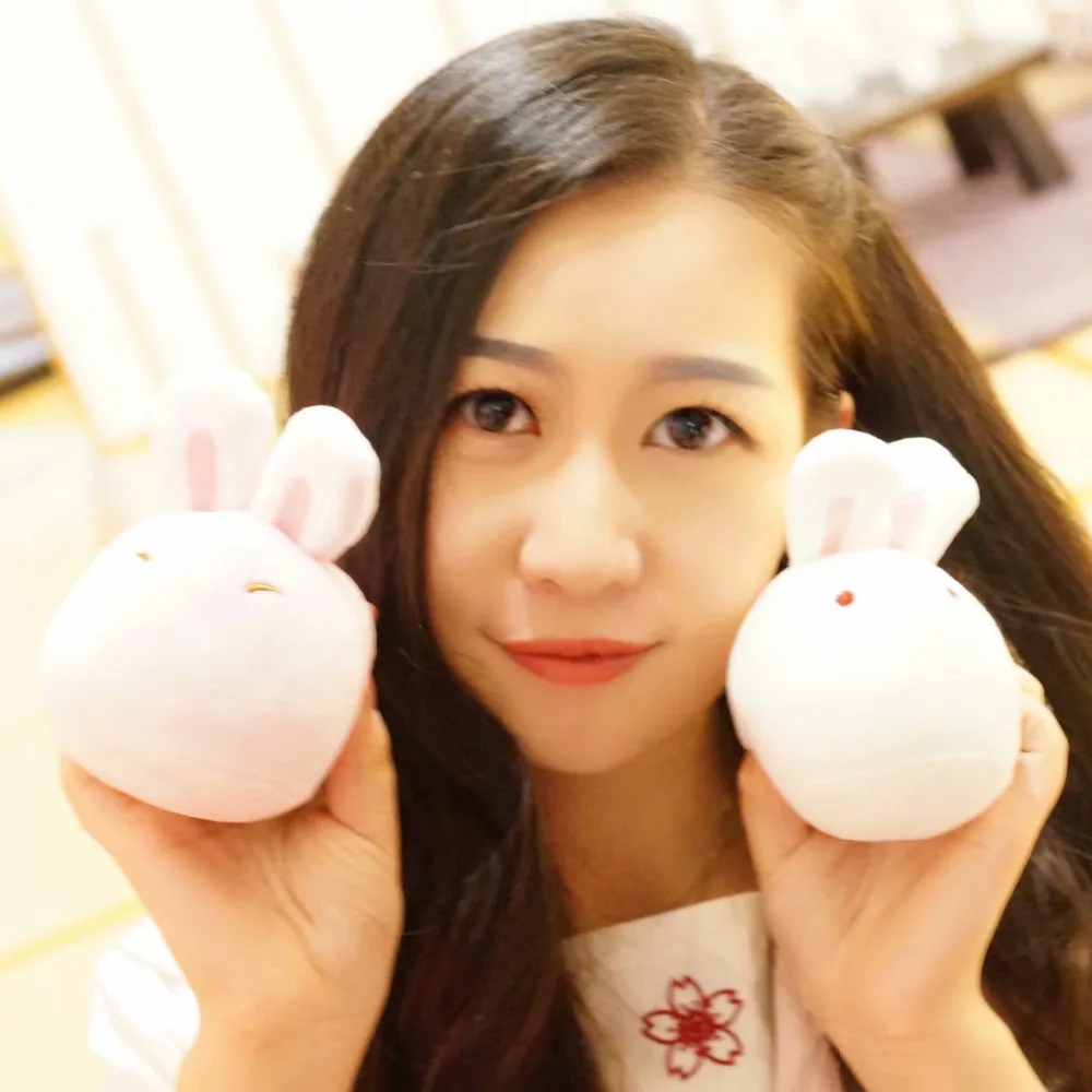 Сакура Кролик плюшевая игрушка мяч белый/розовый Plushie кролик пудинг Животные в