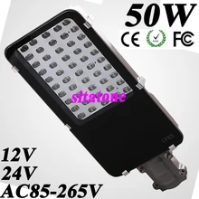 10 шт./лот 12 V 24 V AC85-265V 50 Вт светодиодный уличный свет IP65 3030 150lm/W чипы для светодиодного уличного фонаря! 3-летняя гарантия