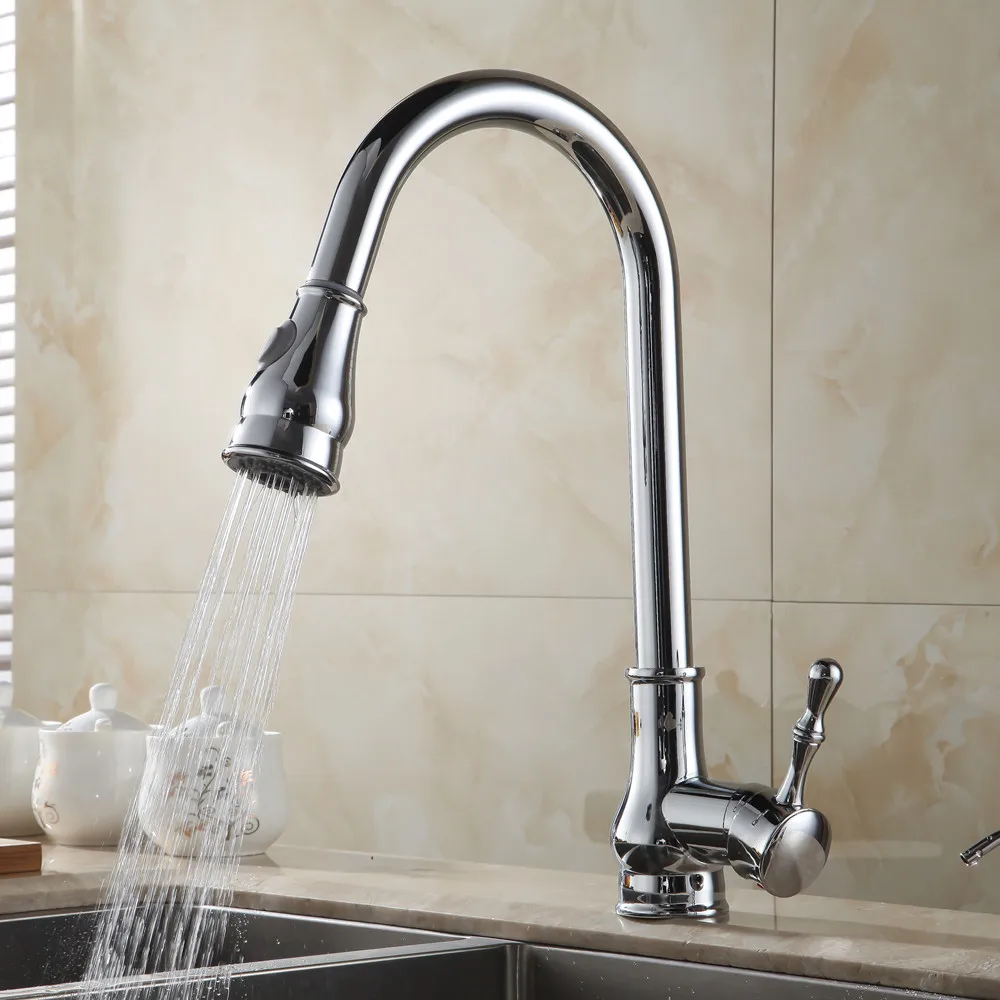 Hot Sale Wholesale And Retail Promotion NEW Pull Out Brushed Nickel Pull Out Kitchen Faucet Sink Mixer Tap Swivel Spout GYD-7007 Hot Sale Wholesale And Retail Promotion NEW Pull Out Brushed Nickel Pull Out Kitchen Faucet Sink Mixer Tap Swivel Spout GYD-7007