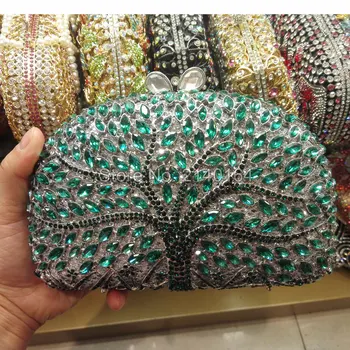 

Luxury Crystal clutch Women Branch pattern Bag Evening bag Handbag For Party Prom box Day clutches