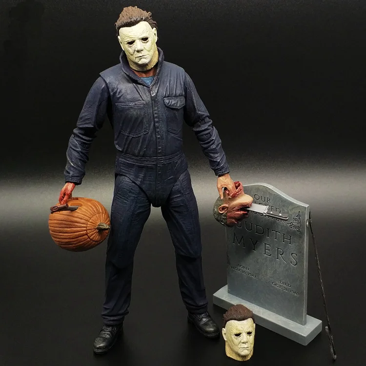 NECA Хэллоуин Ultimate Майкл Майерс тыквы с светодиодный светильник игрушки ПВХ