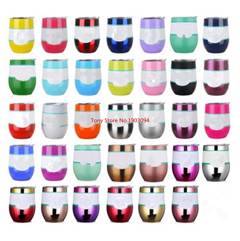 

2018 new 9 oz Stainless Steel Cup Water Bottle Beer Mugs Wine Glass tumbler Drink ware Mug With Lid copo color Egg Shaped Cup