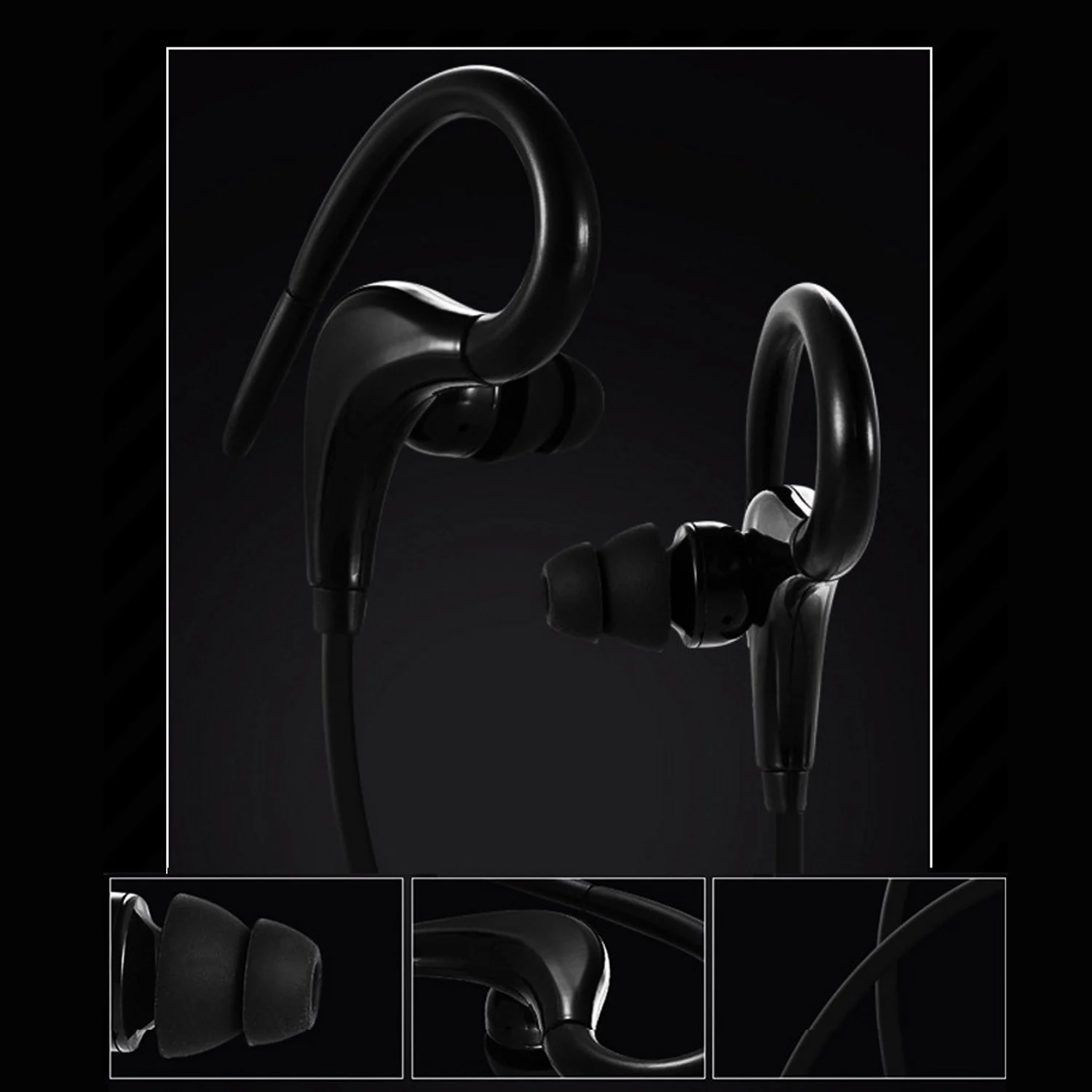 Vococal Беспроводные Bluetooth 4 1 стерео наушники в ухо с крючком для бега спортивные