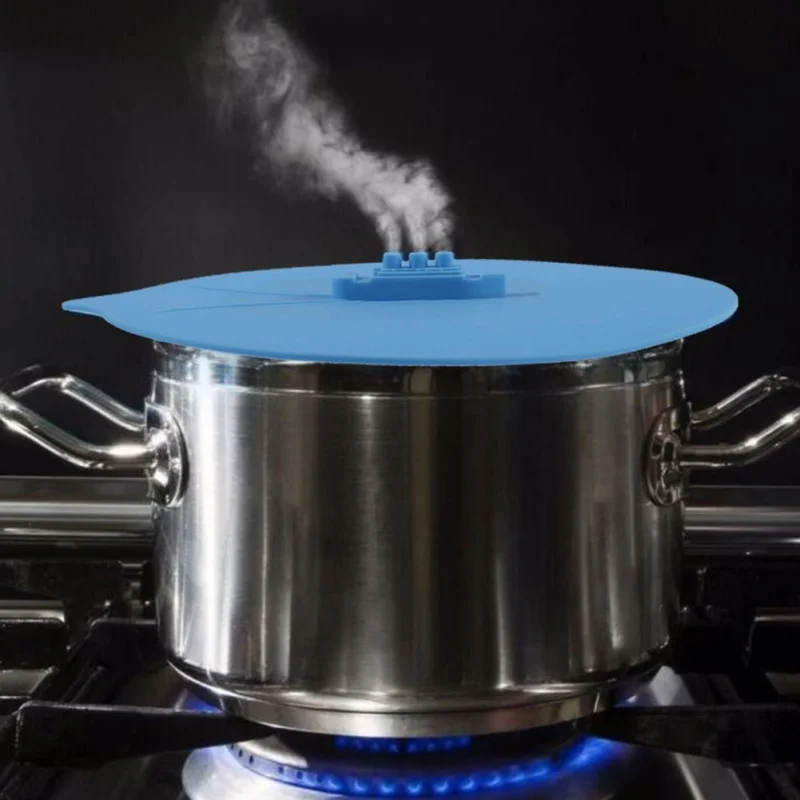 1PC Steam Steaming Lid Silicone Lid Pot Cover Cooking Tools Boil Over Spill Stopper Cover