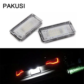 

PAKUSI 1Pair Car LED License Plate Lights 12V For BMW E46 4D 323i 325i 328 accessories White SMD3528 Lamp Bulb Kit No error