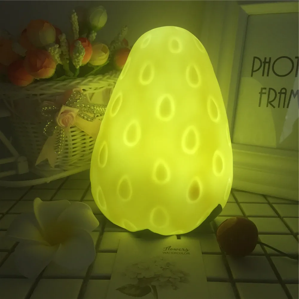 LED Table desk lamp Strawberry led Night Light decoration for christmas holiday lamp (2)