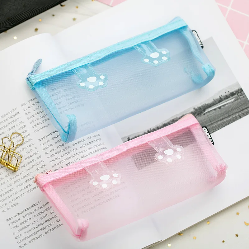 

1 Pcs Kawaii Gauze Pencil Case Cat-pad Gift Estuches School Pencil Box Pencilcase Pencil Bag School Supplies Stationery
