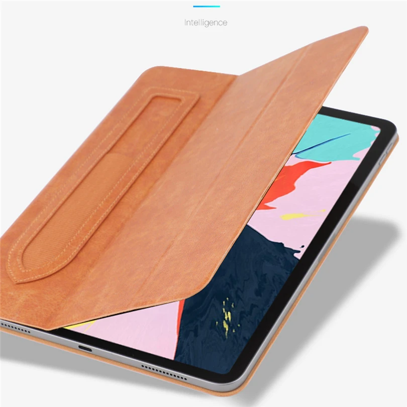 

Premium Leather Smart Tablet Protective Case Cover For Ipad Pro 11Inch Slim Magnetic Pen Groove Cover Auto Sleep/Wake 2018 S30