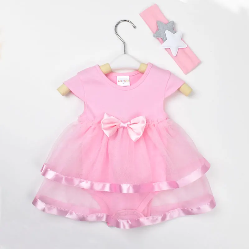 

Newborn Baby Rompers Dress Summer pink Cotton Baby Girl Jumpsuits Clothing long sleeve Baby Overalls,princess bow Baby Clothes