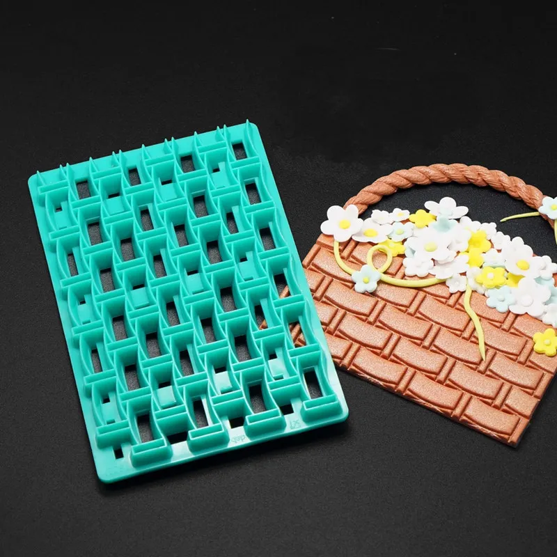 DIY Cake Chocolate Mold Grid Shaped Plastic Printing Biscuits Cookies