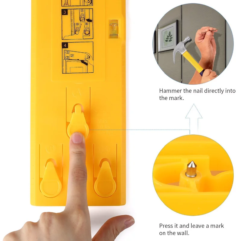 New Picture Hanger Hanging Tool Picture Frame Level Wall Hangers Easy