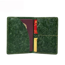 LOVMAXI из натуральной коровьей кожи Обложка для паспорта случае Винтаж Цветок тиснением паспорт держатель для карт клипы нескольких держатель для карт s