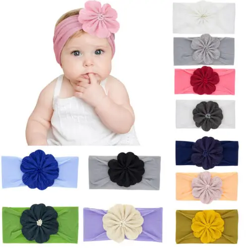

Hot 2019 Baby Girl Hair Band Floral Headband Turban Flower Hair Accessory Head Wrap