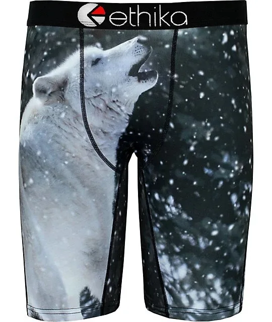 New The Staple Print Men's Boxer Animal Print ~ wolf-in
