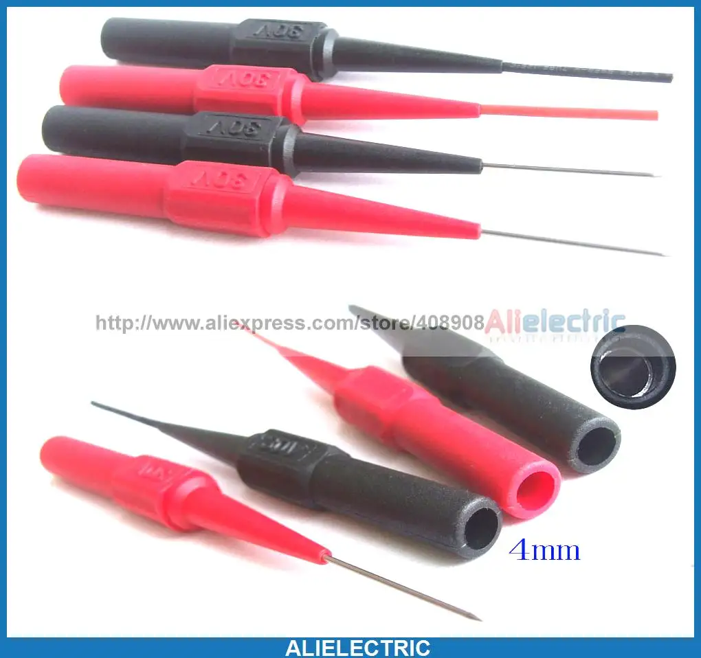 

10 pcs Insulation Piercing Needle for IC SMD SMT Test Probes 4mm Banana Plug Jack