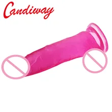 CandiWay Flexible Dildo Jelly Sex toy for woman masturbation cock Realistic penis sucker adult vagina anal plugs g-spot dick