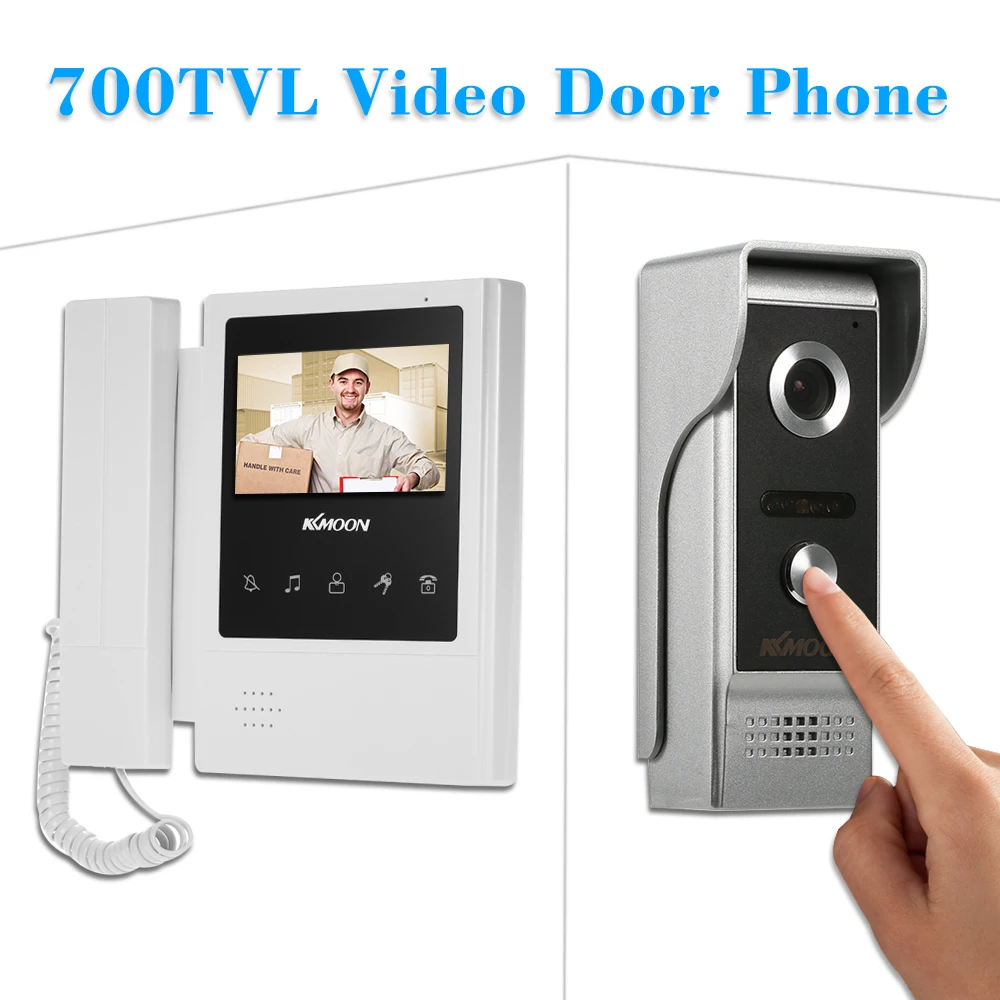 

KKmoon 4.3 Inch LCD Monitor Wired Video Intercom Doorbell Kits Night Vision Camera Two-way Audio Rainproof