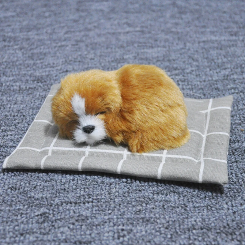 

Simulated Cute Sleeping Dog Puppy Plush Doll Toys w/ Sound Stuffed Kids Gift