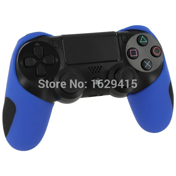 Тонкий мягкий силиконовый резиновый чехол-накладка для sony Play Station 4 PS4 DS4 Pro(чехол X 2+ ручки для большого пальца X 4