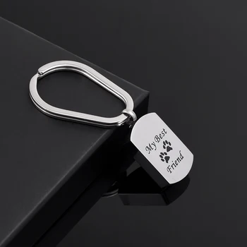 

CMK2053 My Dog My Best Friends dog tag Key chain 316L stainless steel Dog Memorial cremation Keychain free engraving